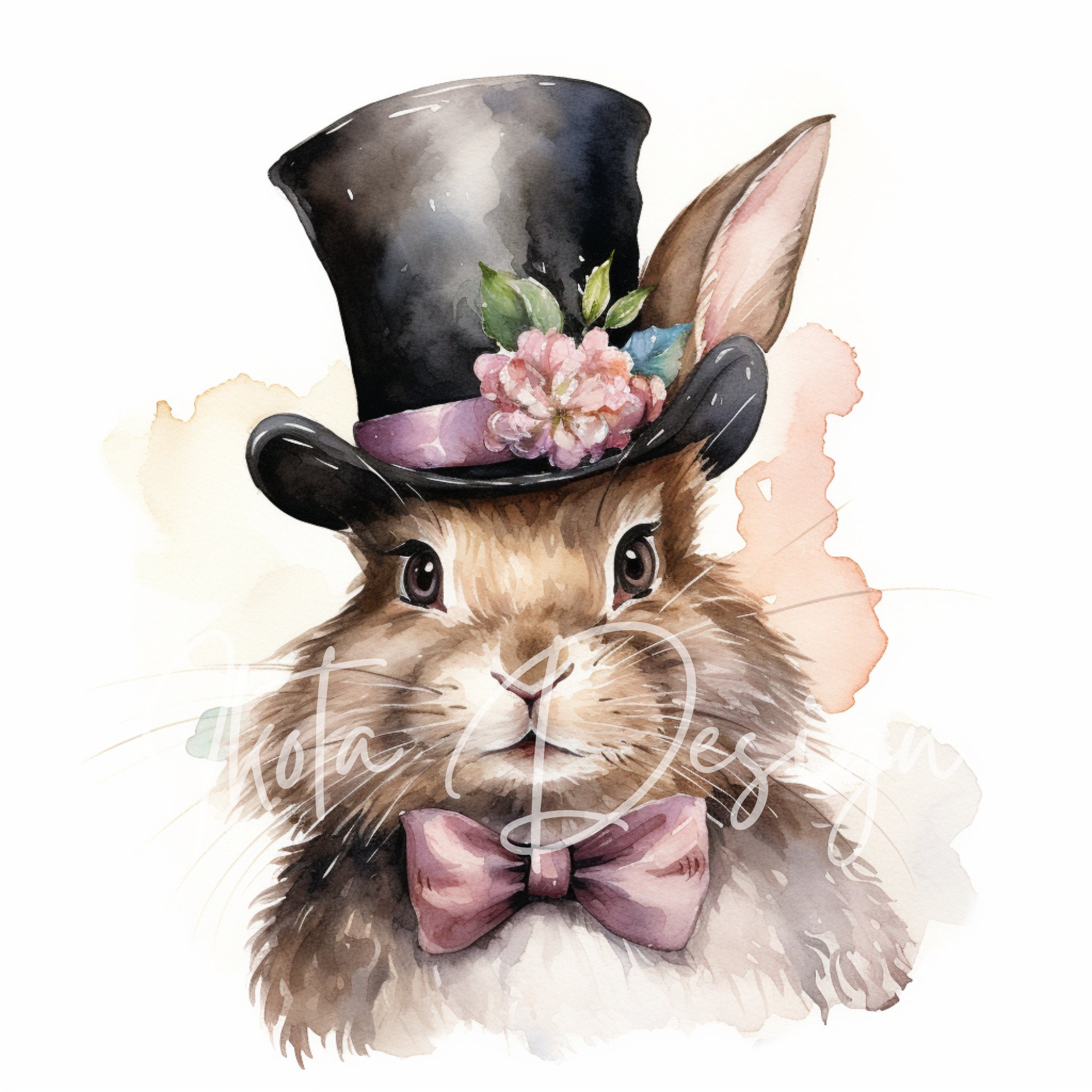 Fancy Bunny Clipart 40 High Quality Jpgs Digital Planner, Junk ...