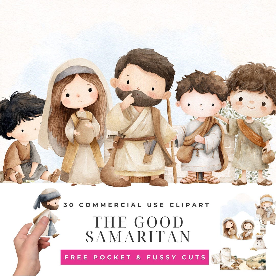 Good Samaritan Bible Story Clipart Bundle, Luke 10 Parable ...