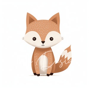 Fox Clipart - 40 High Quality JPG - Digital Planner, Junk Journaling, Minimalistic, Commercial Use, Digital Download, Mugs, Apparel, Nursery