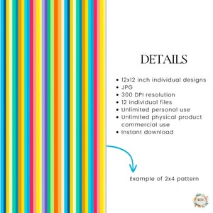 Rainbow Stripes Digital Papers, Rainbow Stripes Seamless Repeat Pattern ...