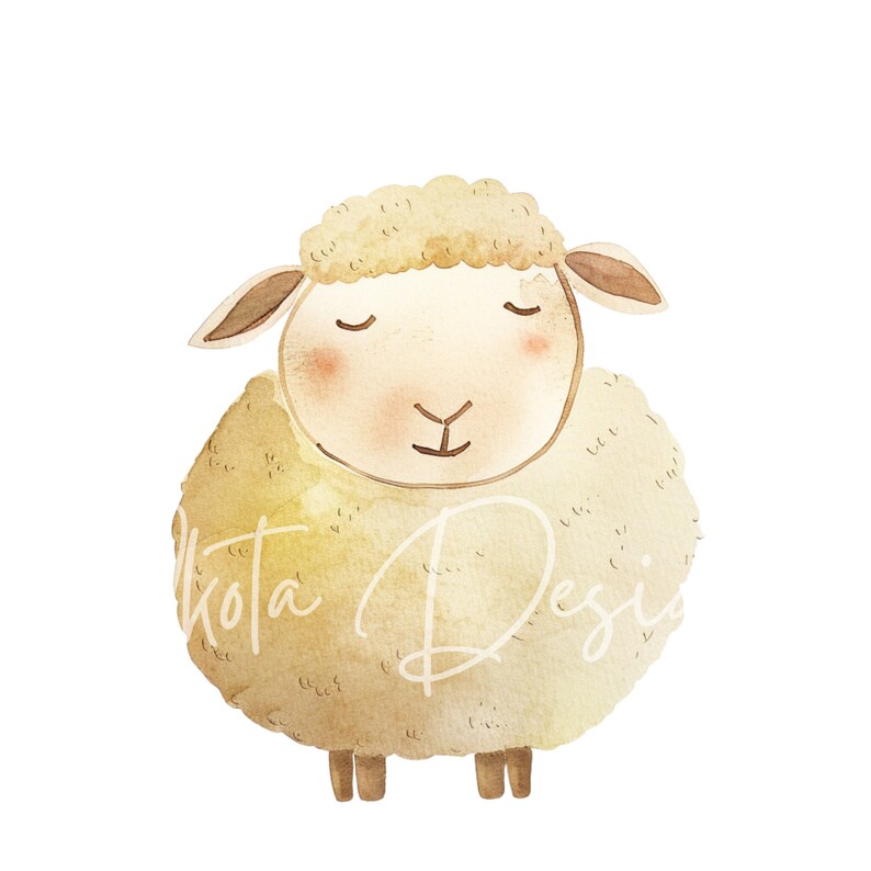 Watercolor Farm Animals Clipart Set With Pig Cow Sheep Chicken Duck ...