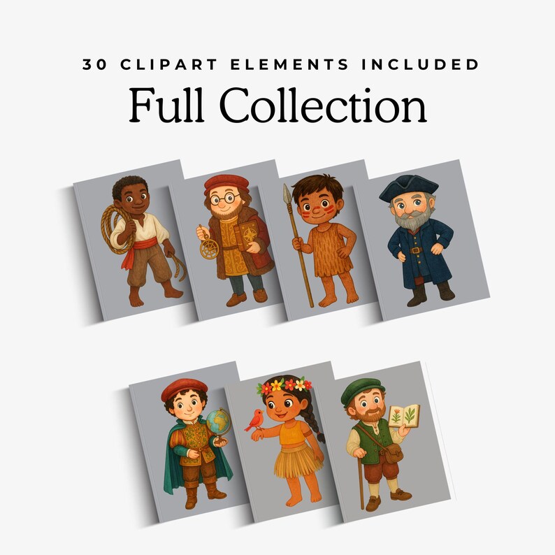 Age of Exploration Watercolor Clipart Bundle, Columbus and Magellan ...