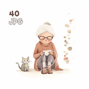 Grandma's Cellphone Clipart - 40 High Quality JPGs - Digital Planner, Junk Journaling, Wall Art, Commercial Use, Digital Download, Mugs