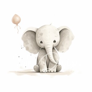 Clipart de elefante - 40 JPGs de alta qualidade - planejador digital, diário de lixo, minimalista, uso comercial, download digital, canecas, berçário