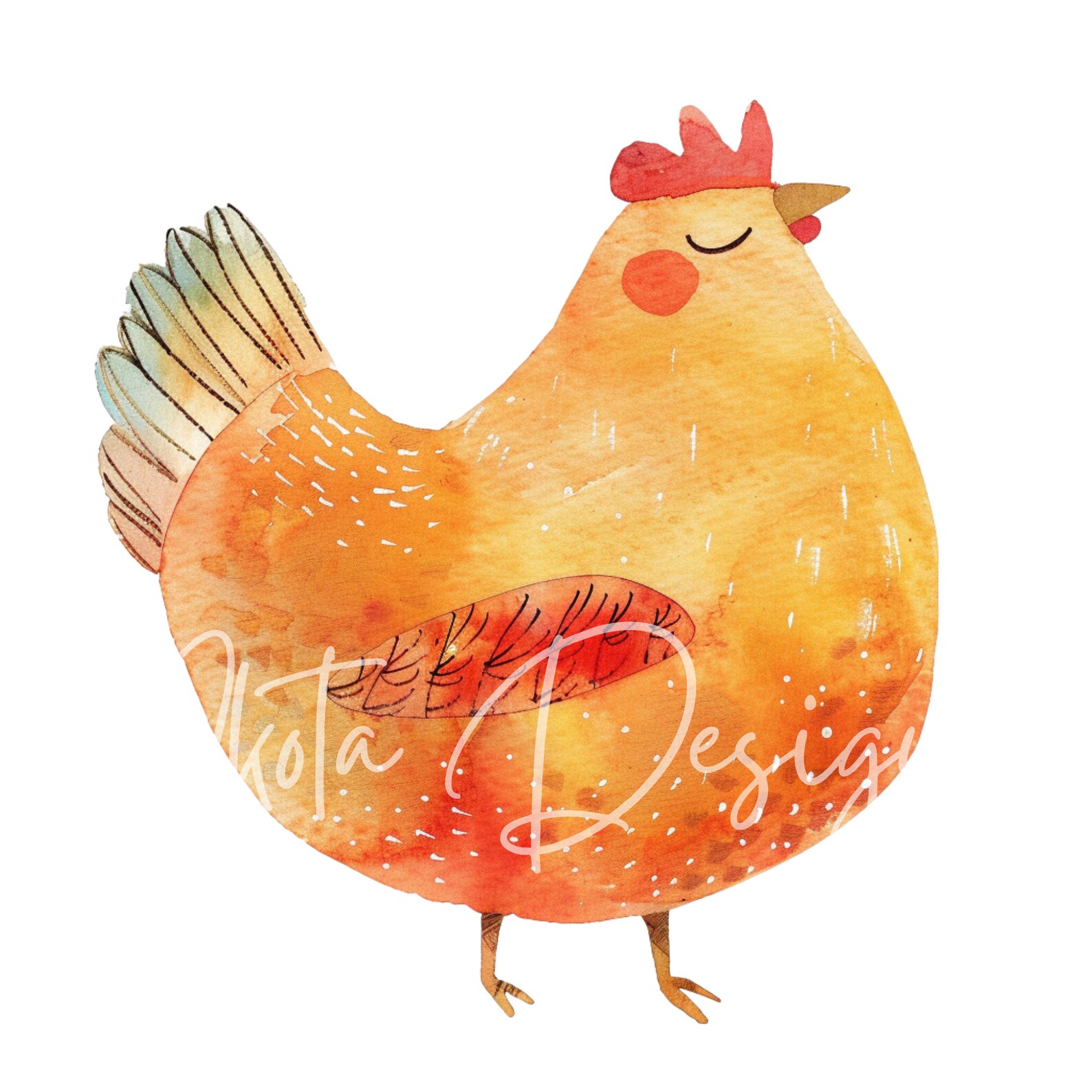 Watercolor Farm Animals Clipart Set With Pig Cow Sheep Chicken Duck ...