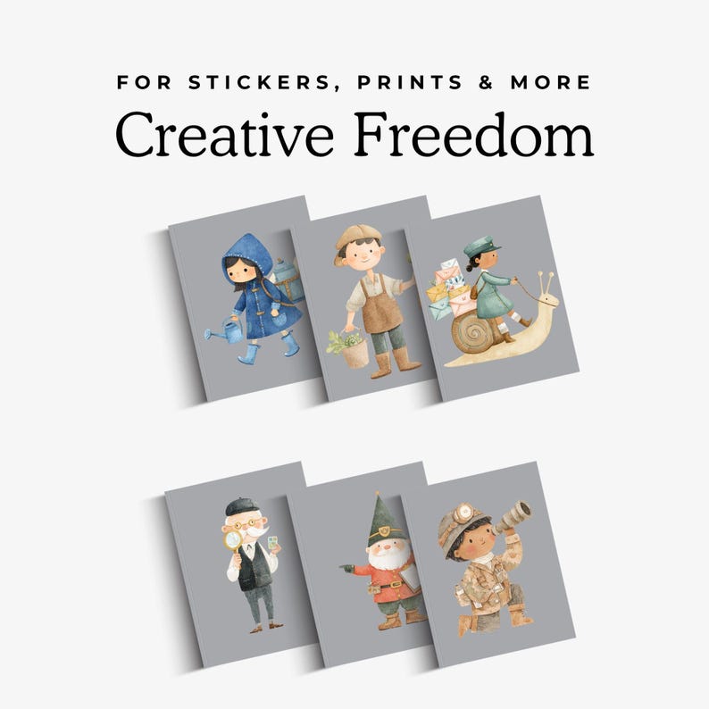 Postal System Visual Whimsical Postal System Clipart Bundle, Watercolor Snail Mail ...