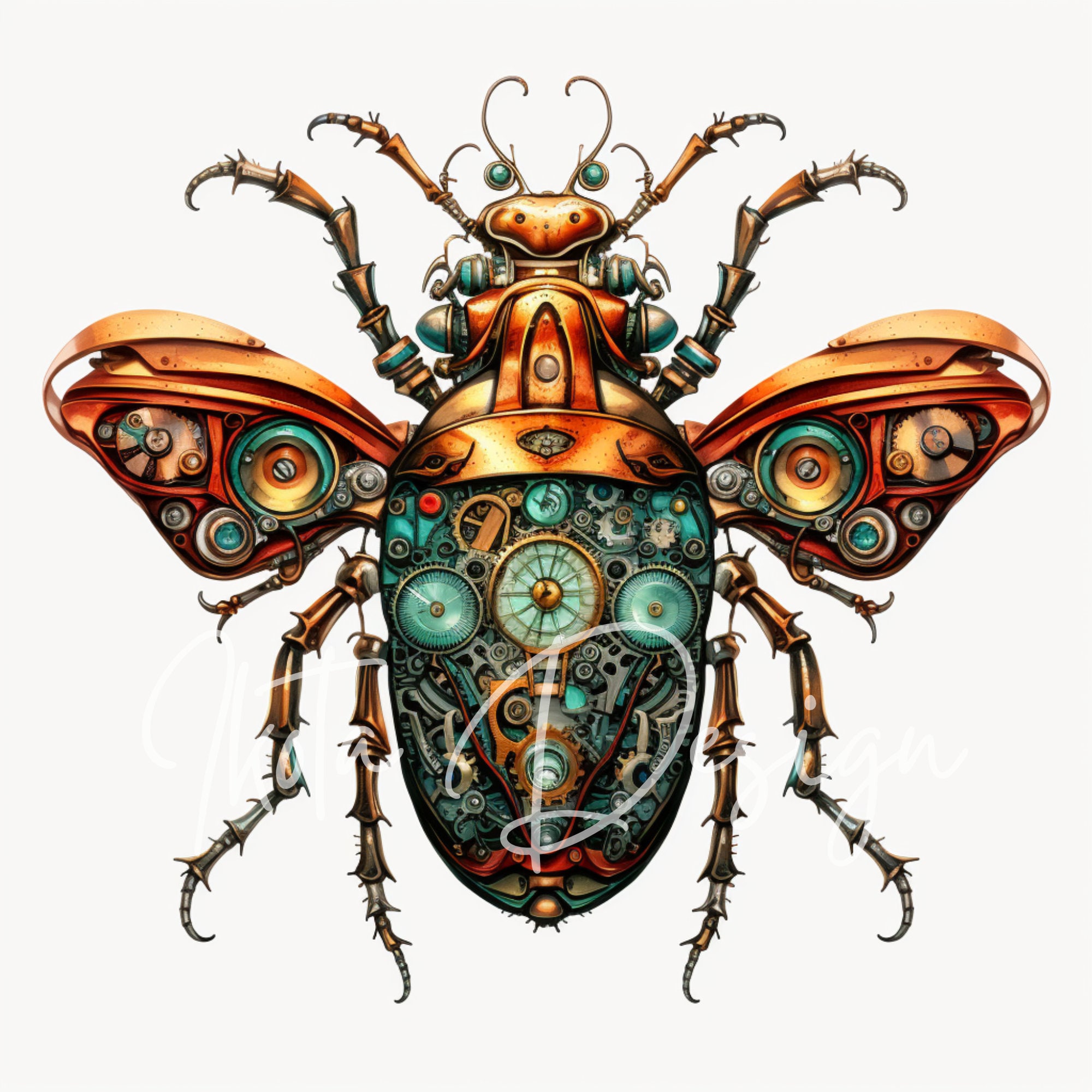 Stempunk Bug Steampunk Bug Clipart 40 High Quality JPG Digital Planner - Etsy