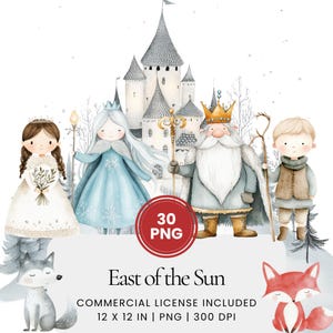 Östlich der Sonne und westlich des Mondes - 30 PNG - Digitaler Planer, Junk Journaling, Wandkunst, kommerzielle Nutzung, Sublimation, Scrapbooking, Szene