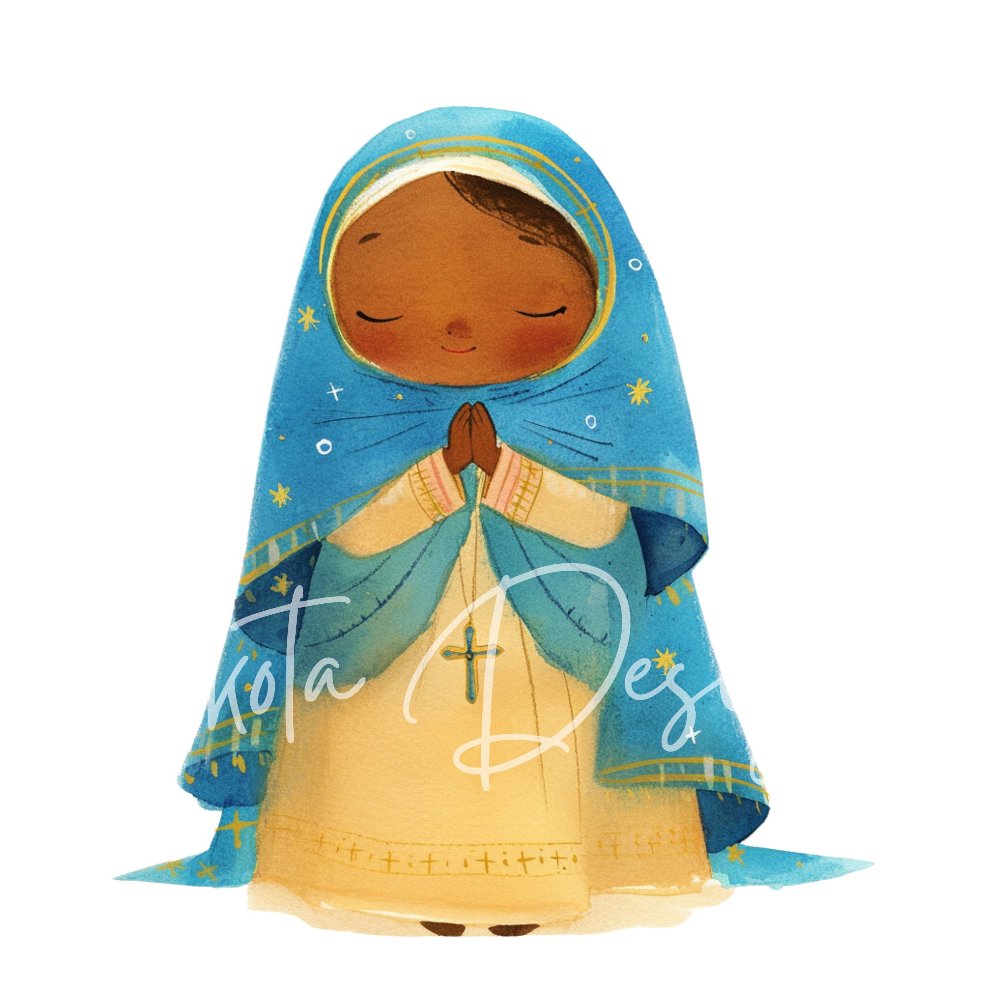 Holy Mary Clipart Bundle PNG, Catholic Marian Art Set, Praying Virgin ...