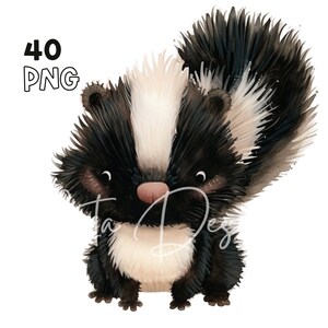 Bosdieren clipart-40 hoge kwaliteit PNGs-digitale planner, junk journaling, aquarel, kunst aan de muur, commercieel gebruik, mokken, sublimatie