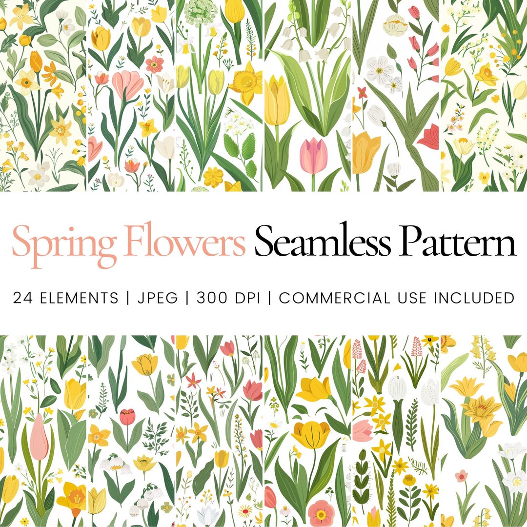 Spring Flowers Seamless Pattern for Fabric and Stationery Design ...