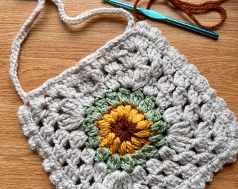 Toddler Sunflower crochet bag