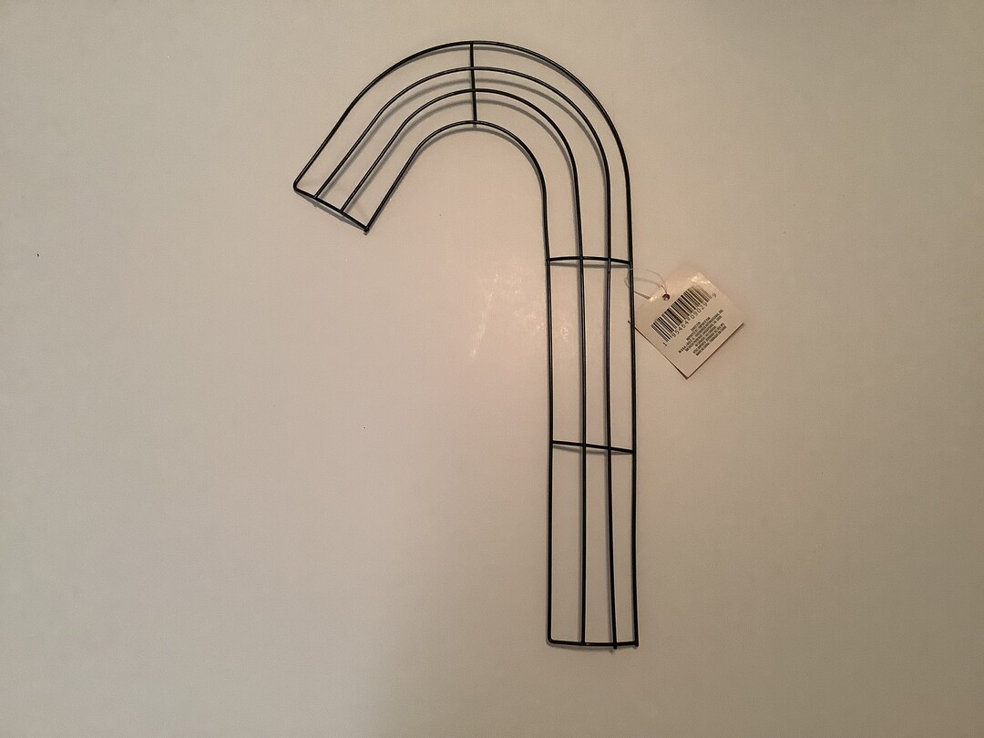 Small Candy Cane Wire Shaped Wreath Frame Etsy