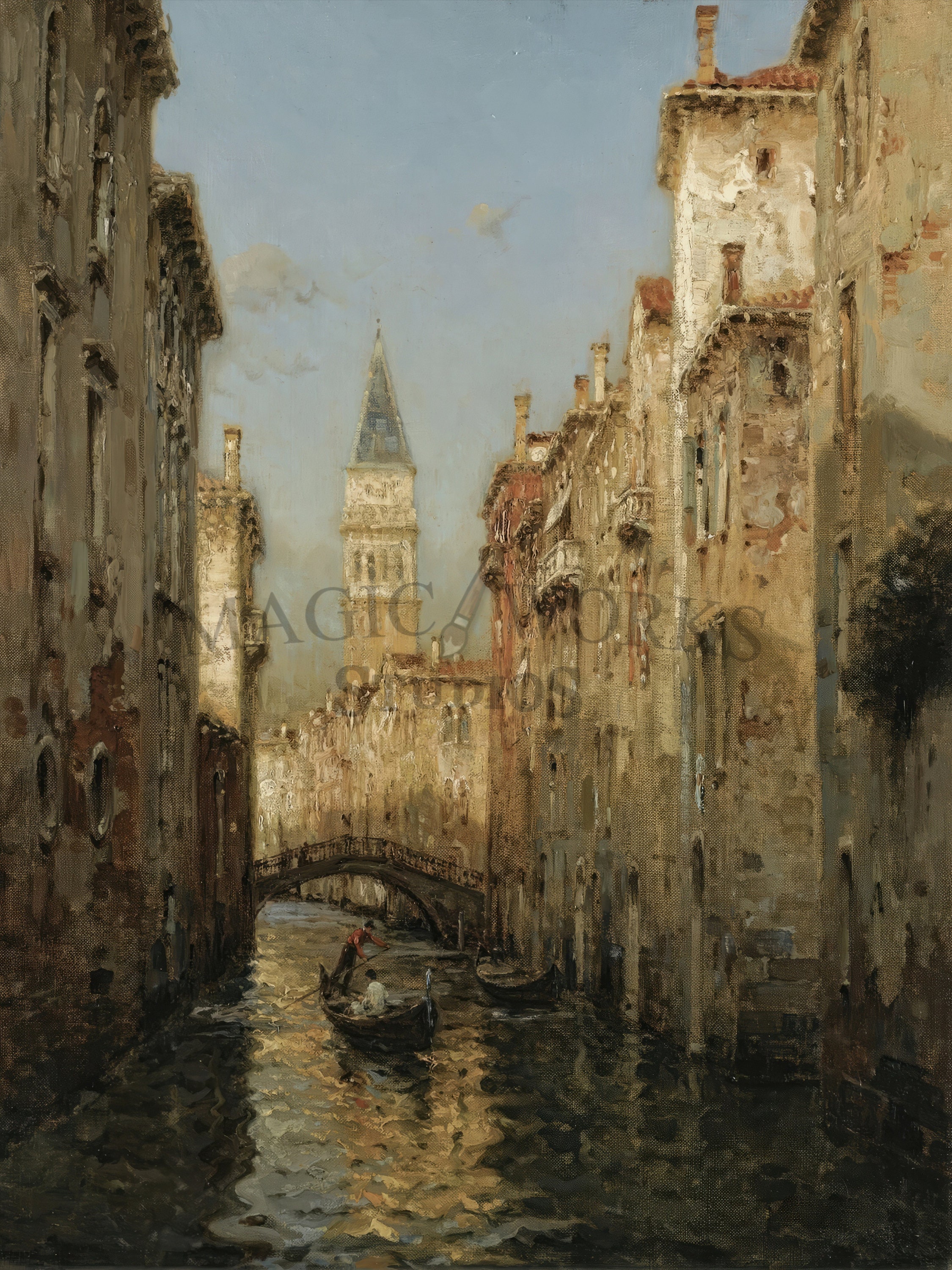 Printable Venice Art Print European Wall Art Venice Canal Painting Printable Digital Download E2 ...