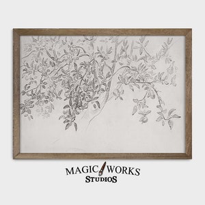 Apple Tree Art Sketch - Vintage Apple Tree Drawing, Tree Branch Print, Printable Wall Art, Digital Download