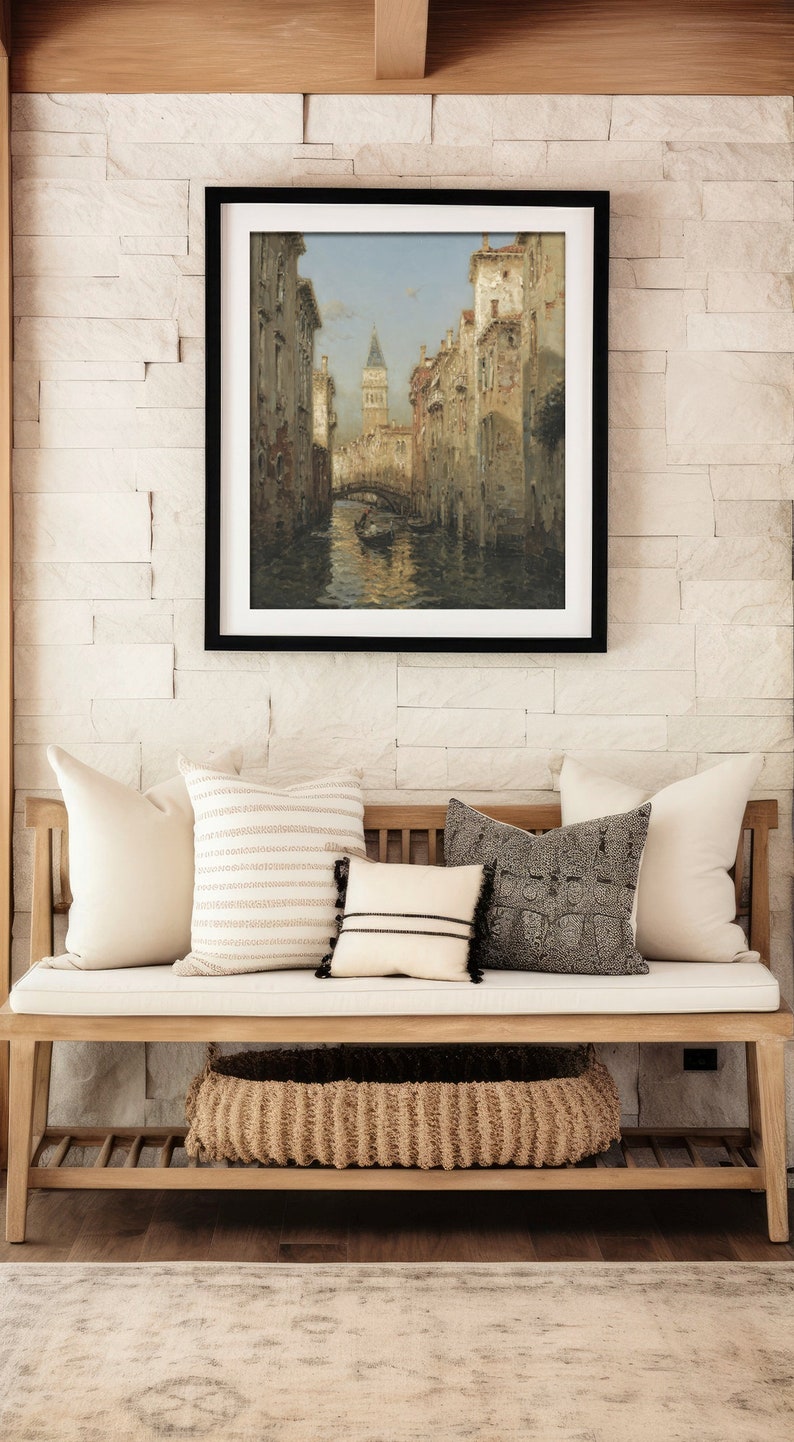 Printable Venice Art Print European Wall Art Venice Canal Painting ...