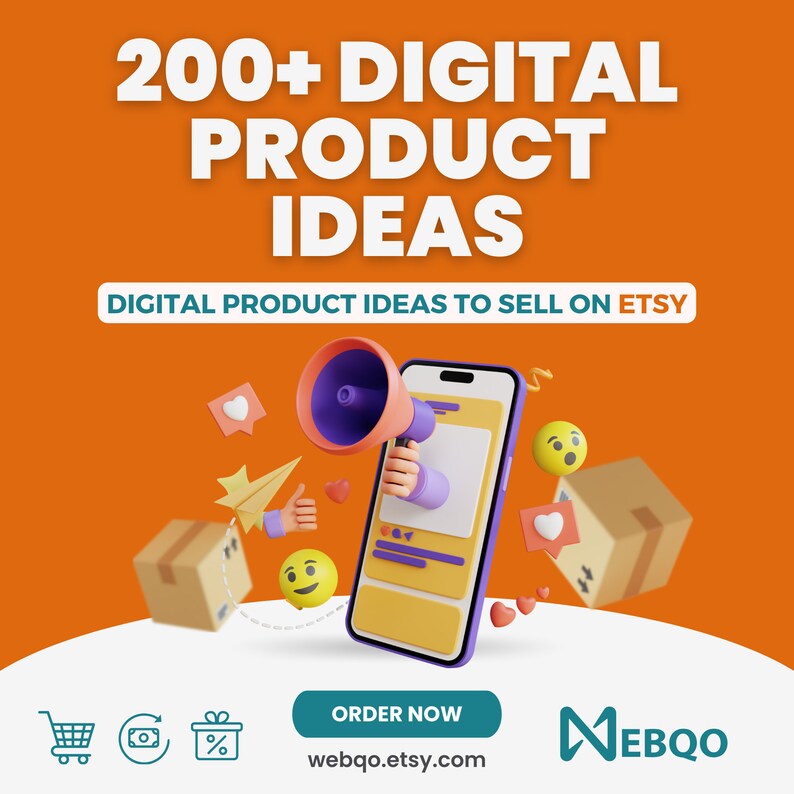 200 Digital Product Ideas to Sell on Etsy high Demand Etsy