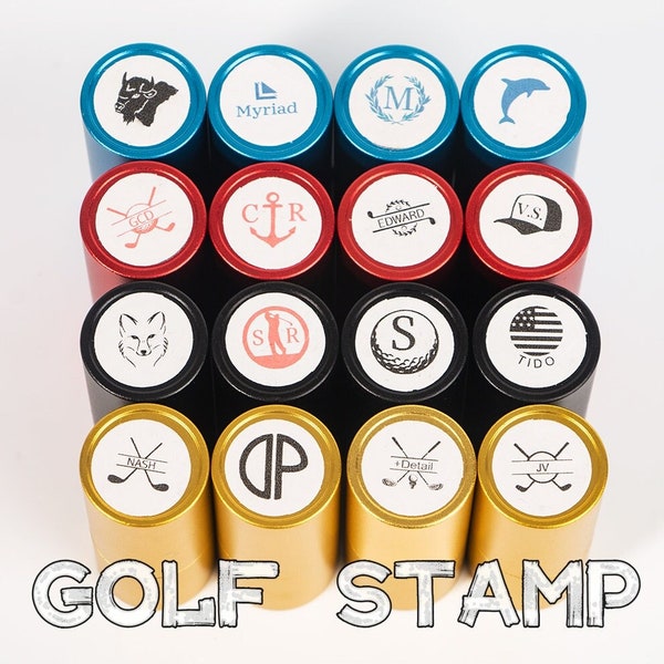 Custom Logo Stamp , Gift for Golfer/Family , Monogram Golf Ball Stamp , Sports Gifts for Him , Personalized Golf , Permanent Ink Waterproof