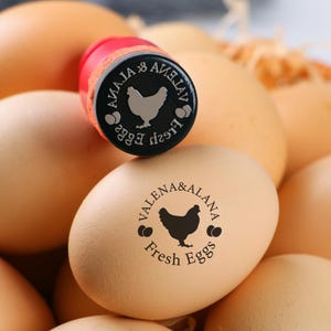 Tampons pour œufs Tampon personnalisé pour œufs, idée de poulailler, tampon pour œufs de poule, tampon pour ferme, cadeaux pour poulets, mini tampon pour œufs de poule pour fermier