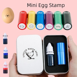 Mini-ei-stempel - UITVERKOOP - Mix & Match - Boerderijverse eieren-stempel - Kippenei-stempel - Kippenliefhebber - FarmhouseMaven - Achtertuinkippen