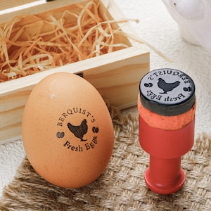 Sellos de huevo personalizados, Día del Padre, Sello de huevo de gallina, Sello de granja, Regalos de gallina, Sello de mini huevo de gallina para granjero