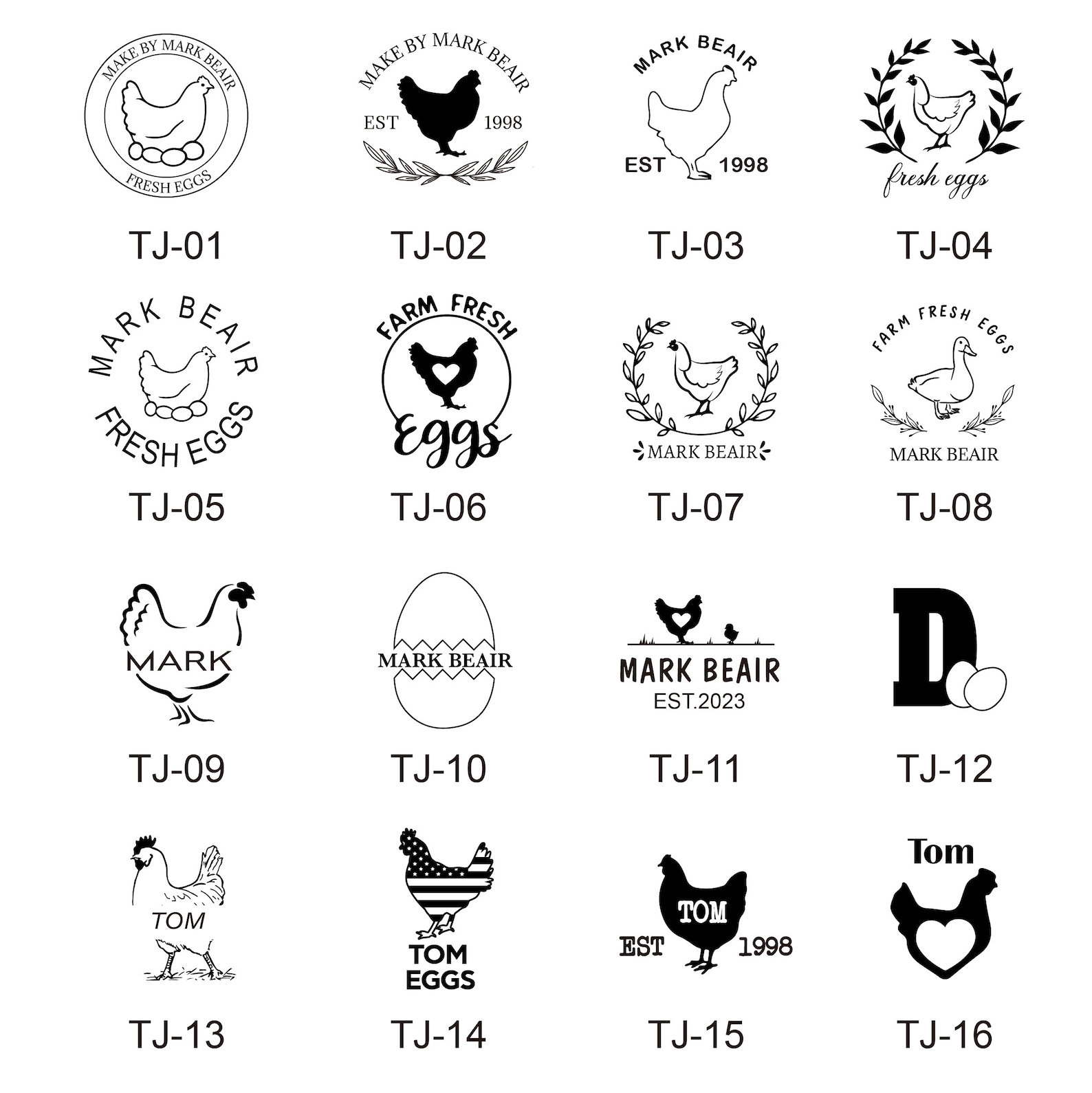 Custom Egg Stamp Egg Stamp Custom Egg Carton Stamp Fresh Etsy