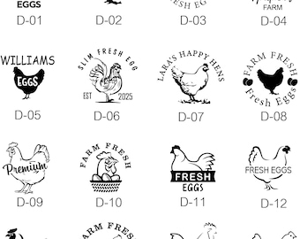 Custom Egg Stamp, Egg Stamp, Custom Egg Carton Stamp, Fresh Egg Stamp, Chicken Coop Egg Stamp, Personalized Egg Stamp, Egg，Stamp，Egg tray