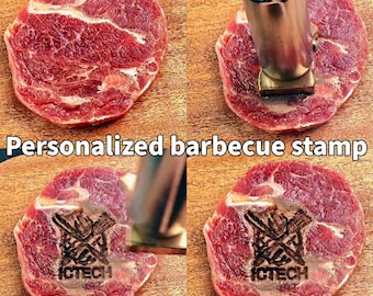 Personalized barbecue stamp. New accessory for barbecue lovers! Unique for bbq Parties,birthday,Christmas gift, dad gift, Christmas gift，BBQ