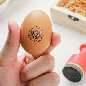 Sellos de huevo personalizados, idea de gallinero, sello de huevo de pato, sello de granja, regalos de gallinas
