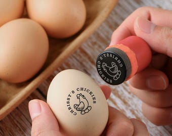 Timbro personalizzato per uova | Timbro personalizzato per uova e anatre | Timbro per prodotti della casa | Timbro per uova di gallina | Uova di Pasqua | Timbro per uova | Timbro per fattoria | Regali a tema galline