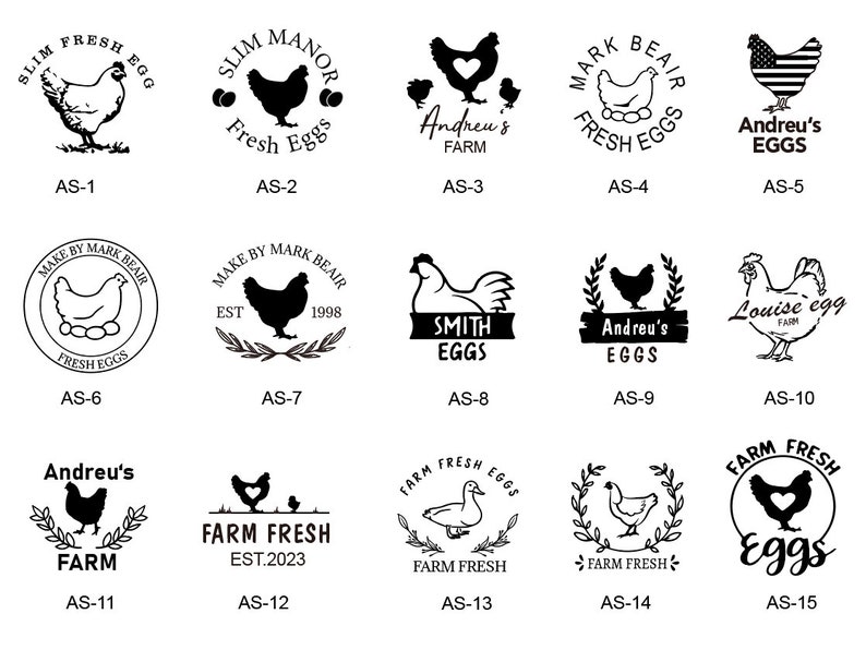 Custom Egg Stamp Personalized Rubber Egg Stamp Egg Stamp Mini Fresh Egg Stamps Egg Labels Personalized Chicken Gifts Chicken gifts image 2