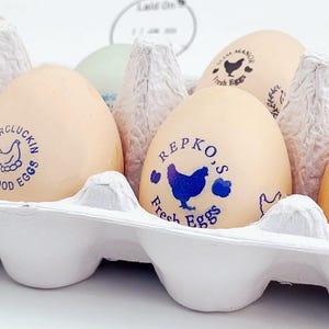 Gepersonaliseerde eierstempel | Gepersonaliseerde eierstempel |  Vaderdag | Kippenei-stempel | Gepersonaliseerd ei | Eierstempel | Boerderijzegel | kippencadeaus