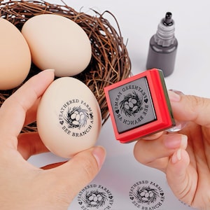 Sello de huevo personalizado | Sello de huevo personalizado | Sello de productos caseros | Sello de huevo de gallina | Sello de huevo | Sello de granja | Regalos de gallinas