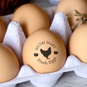 Custom Egg Stamp Personalized Rubber Egg Stamp Egg Stamp Mini Fresh Egg Stamps Egg Labels Personalized Chicken Gifts Chicken gifts image 9