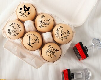 Custom Egg Stamp | Personalized Rubber Egg Stamp | Butt Nugget Egg Stamp | Mini Fresh Egg Stamps Egg Labels | Personalized Chicken Gifts