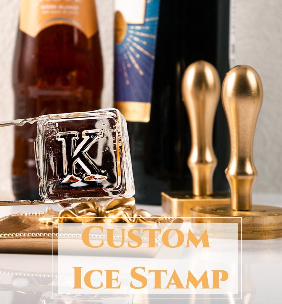 Custom Ice Stamp Personalized Ice Cube Stamp Personalized Ice Stamp  Cocktail Ice Stamps Ice Brander Ice Branding Stamp Monogram Ice Stamp 