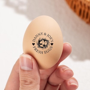 Aangepaste eierstempel - Gepersonaliseerde rubberen eierstempel - Butt Nugget eierstempel - Mini verse eierstempels Eierlabels - Gepersonaliseerde kipcadeaus