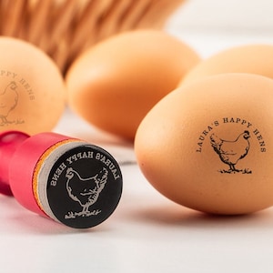 Mini-ei-stempel | Zelfvoorzienend leven | Boerderijzegel | Eieren markeren | Eieren stamper | Eierdoos stempel | Vaderdag | Boerenmeisje | Familieboerderij | EEND