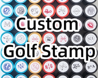 Custom Golf Stamp Personalized Golf Stamp Golf Stamp Custom Stainless Golf Ball Stamp Golf Accessories Waterproof ink Father Gift