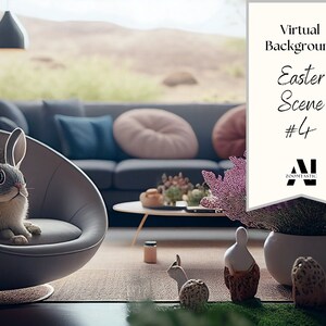 Zoom Easter Background #4| Virtual Background | Zoom Home Office Background | Zoom | Meeting | Zoom Backdrop | Stunning AI Images