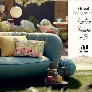 Zoom Easter Background #3| Virtual Background | Zoom Home Office Background | Zoom | Meeting | Zoom Backdrop | Stunning AI Images
