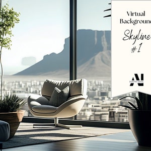 Zoom Background Skyline #1 | Zoom Hotel Background | Zoom Home Office Background | Meeting | Zoom Backdrop | Stunning AI Images