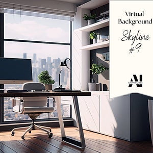 Zoom Background Skyline #9 | Zoom Hotel Background | Zoom Home Office Background | Meeting | Zoom Backdrop | Stunning AI Images