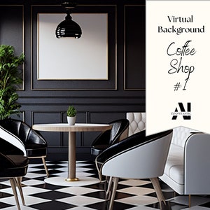 Zoom Background Coffee Shop #1| Zoom Office Background | Zoom Home Office Background | Meeting | Zoom Backdrop | Stunning AI Images