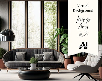 Zoom Background Lounge Area #4| Zoom Office Background | Zoom Home Office Background | Zoom | Meeting | Zoom Backdrop | Stunning AI Images