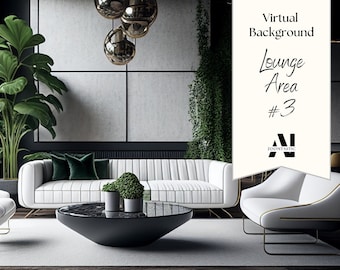 Zoom Background Lounge Area #3| Zoom Office Background | Zoom Home Office Background | Meeting | Zoom Backdrop | Stunning AI Images
