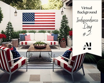 Zoom Hintergrund Unabhängigkeitstag #2| Virtueller Hintergrund | Zoom Home Office Hintergrund | Zoom | Treffen | Zoom Hintergrund | Atemberaubende AI Bilder