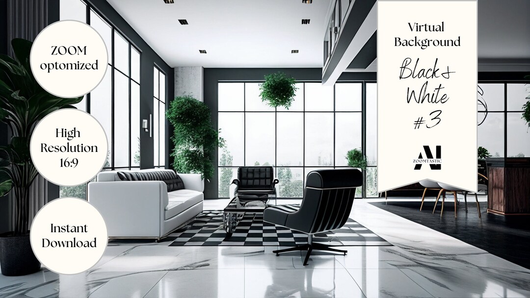 Zoom Background Black&white 3 Zoom Office Background Zoom Home Office