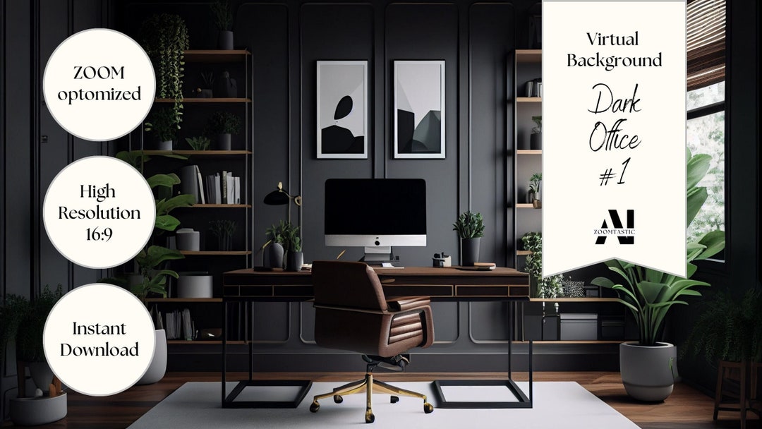 Zoom Background Dark Office 1 Zoom Office Background Zoom Home Office