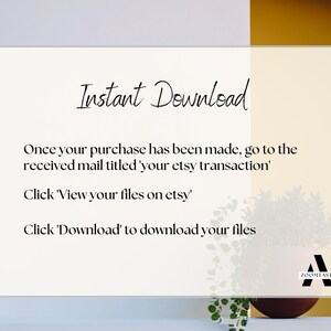 May include: A white background with text that reads "Instant Download" and instructions on how to download a digital product after purchase. The text also mentions that the product is high resolution and in a 16:9 aspect ratio. The image also includes a logo for "ZOOITASTIC".